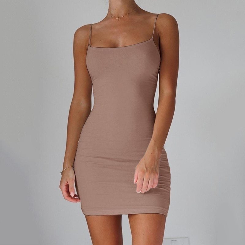 Pure Color Simple Tight-fitting Hip Skirt