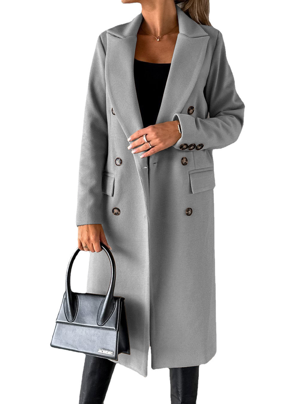 Double breasted women’s lapel Coat