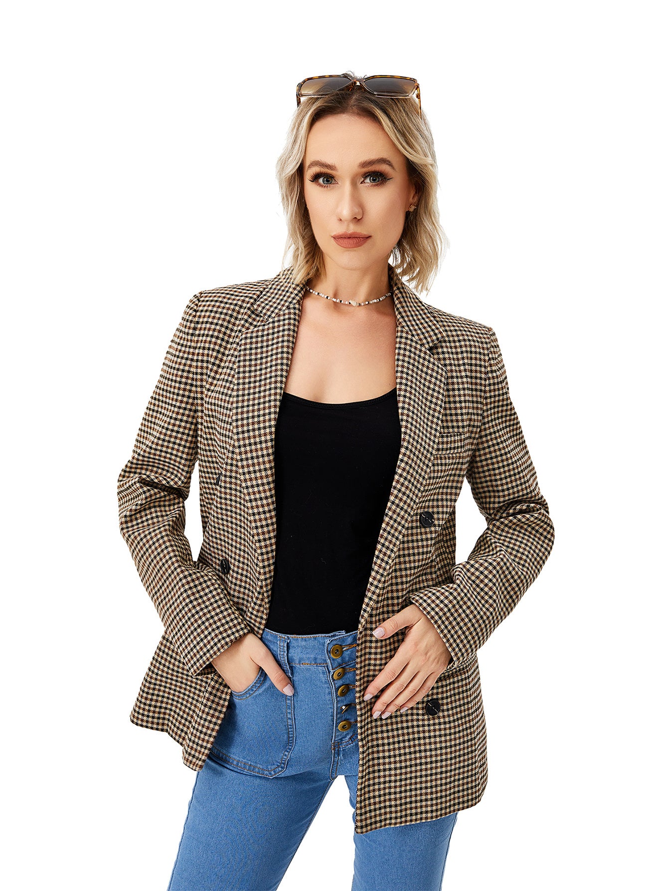 Women's Casual Blazer Jacket Long Sleeve Work 0ffice Blazer Lapel Jacket