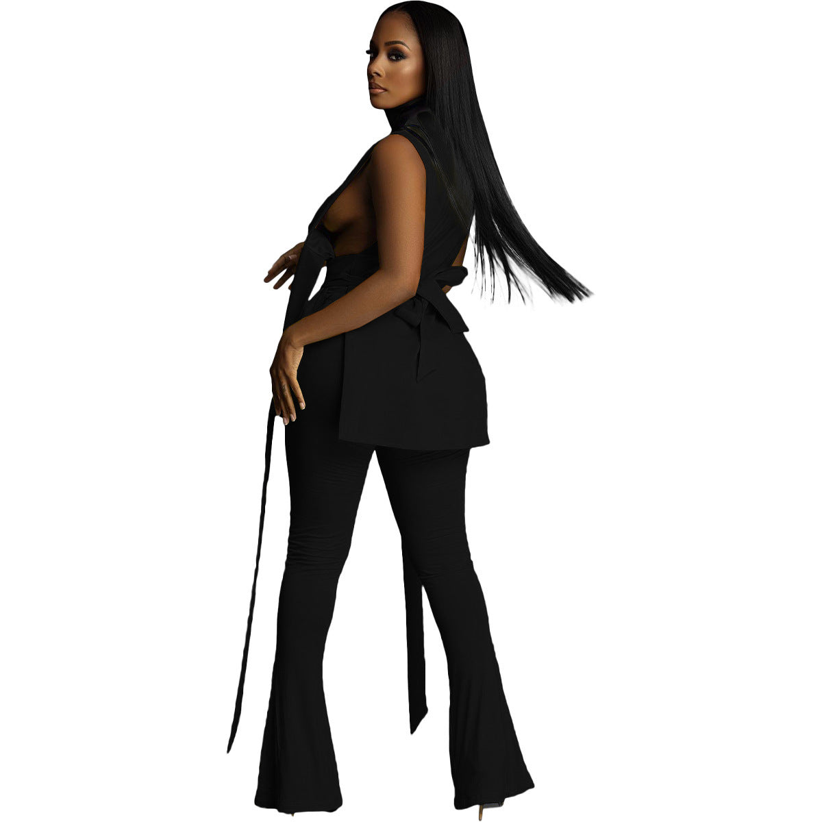 Fashion Women's Wear Sleeveless Strap Two Piece Set