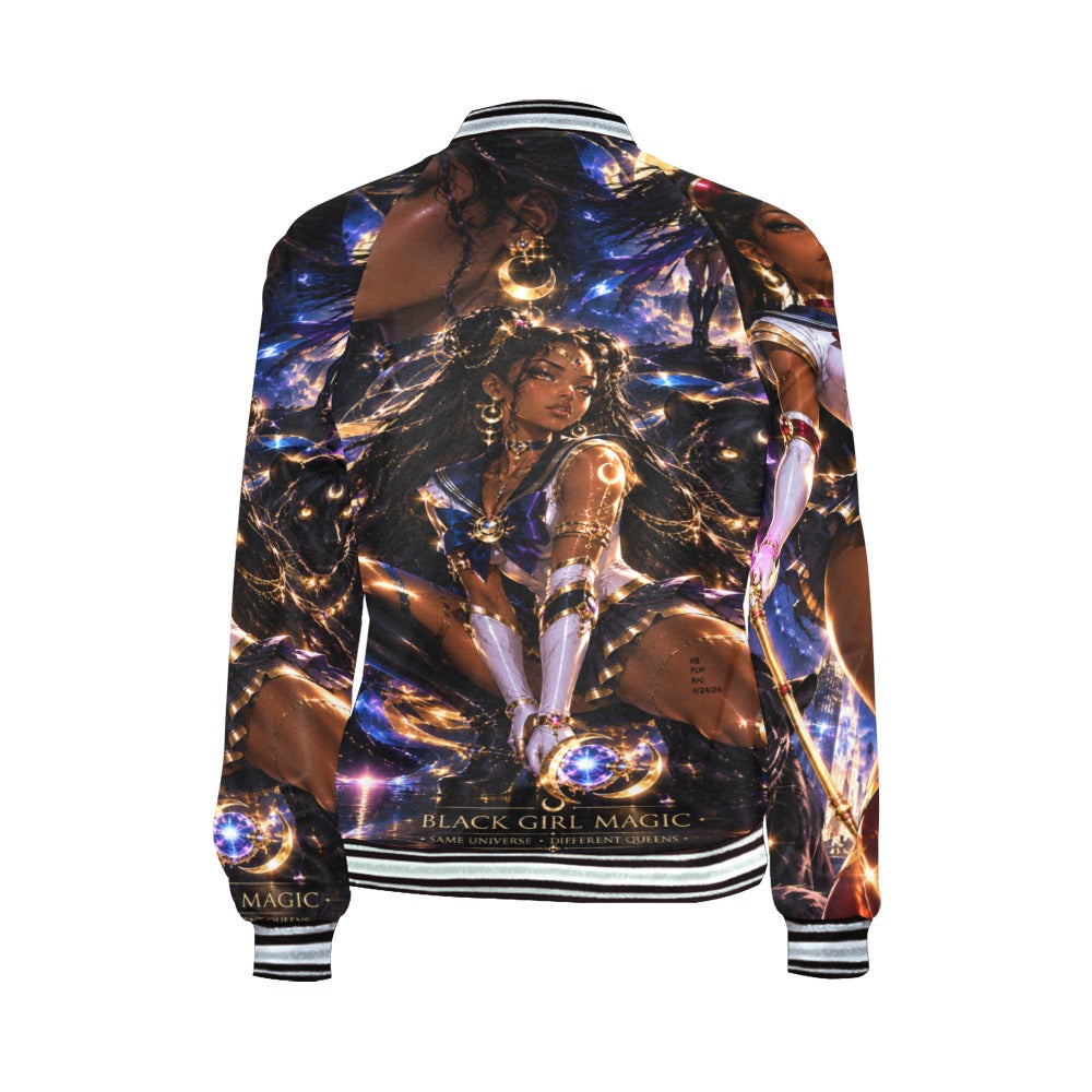 LIMITED EDITION KAIRA MOON BLADE Women's Horizontal Stripes Jacket (Model H21)