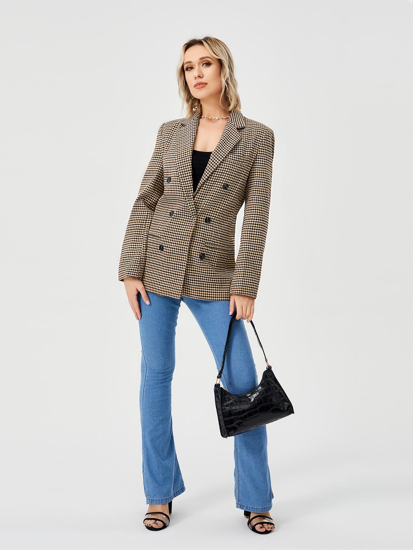 Women's Casual Blazer Jacket Long Sleeve Work 0ffice Blazer Lapel Jacket