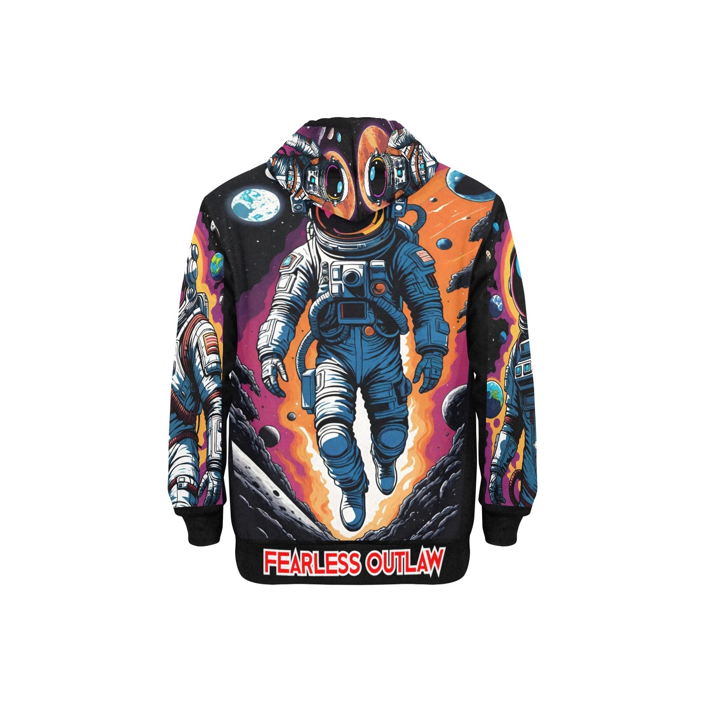 FEARLESS OUTLAW Men's Long Sleeve Fleece Hoodie (H55)