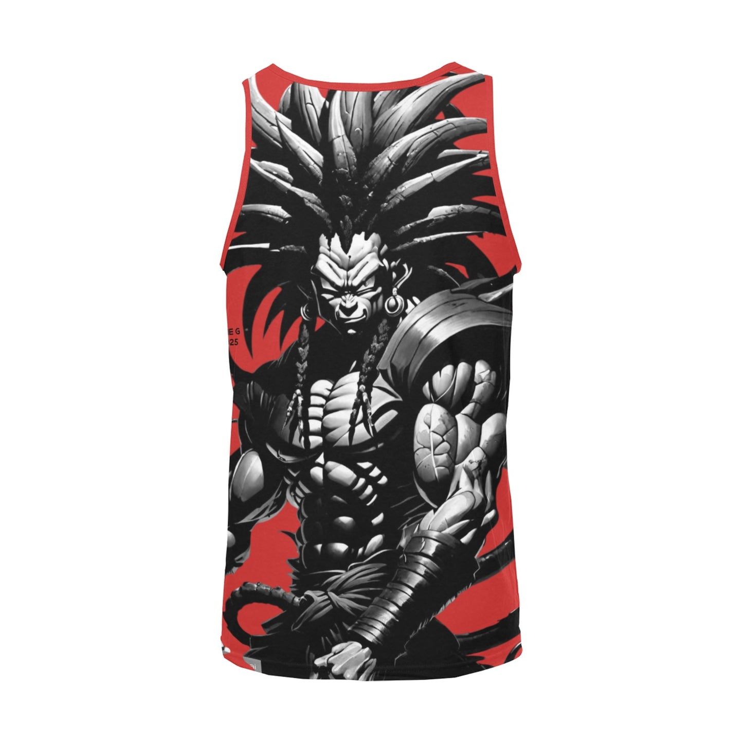 ROYAL DYNASTY FIRE RED ANIME MENS ALL OVER Print Tank Top (Model T57)