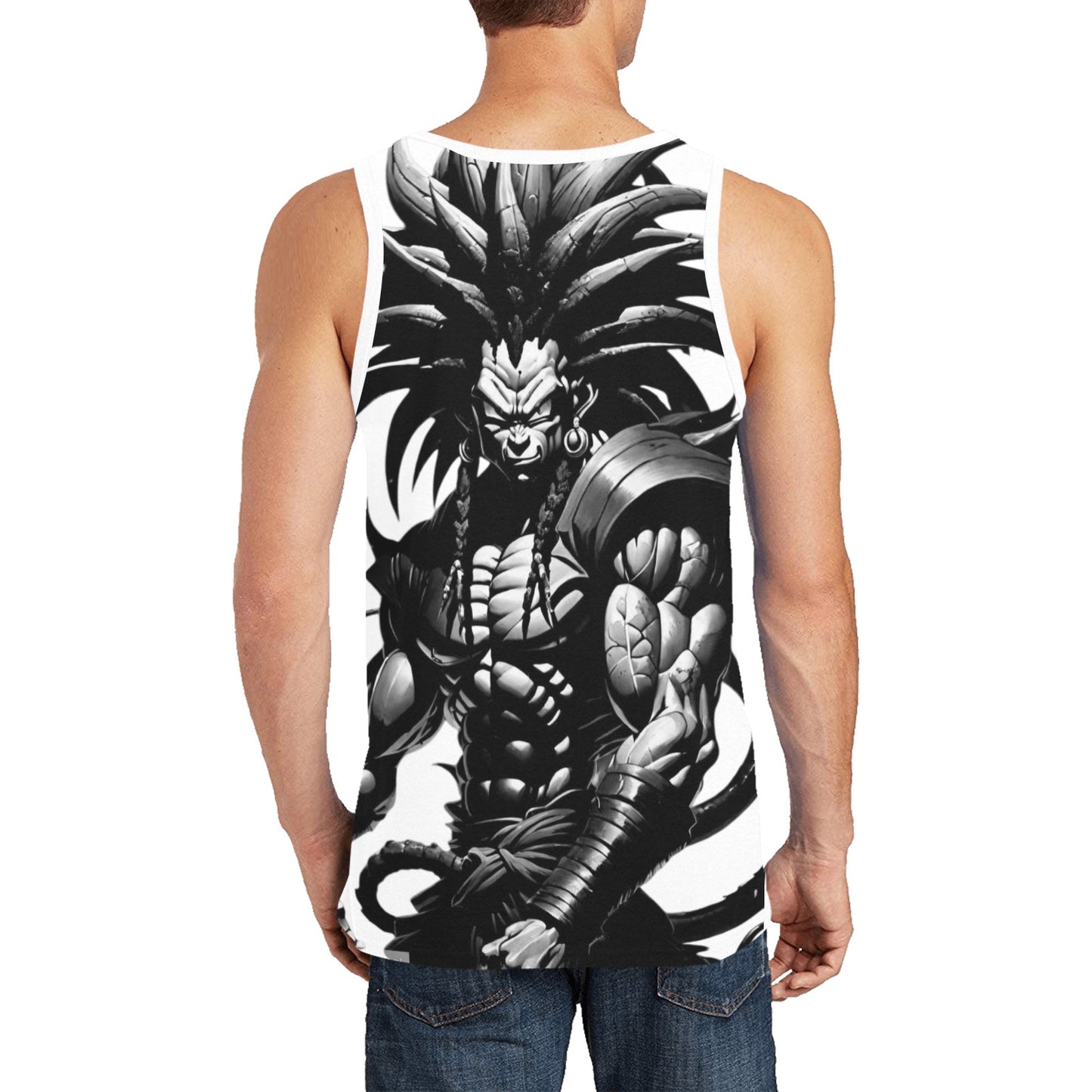 ROYAL DYNASTY FIRE WHITE ANIME Men's All Over Print Tank Top (Model T57)