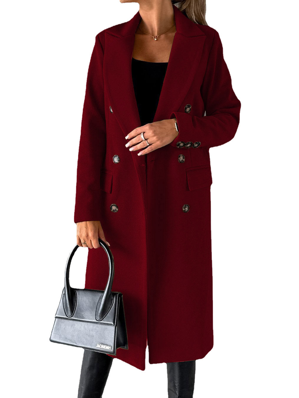 Double breasted women’s lapel Coat