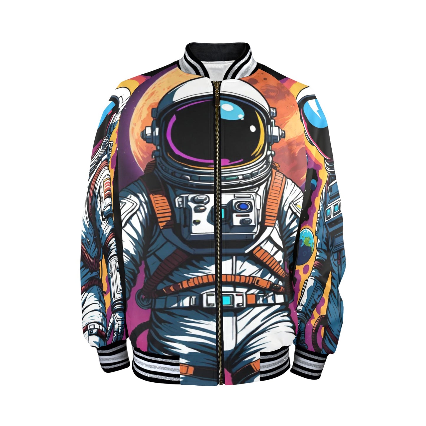 FEARLESS OUTLAW New Men's Striped Trim Bomber Jacket
