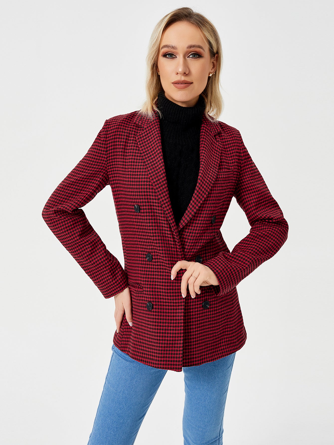 Women's Casual Blazer Jacket Long Sleeve Work 0ffice Blazer Lapel Jacket