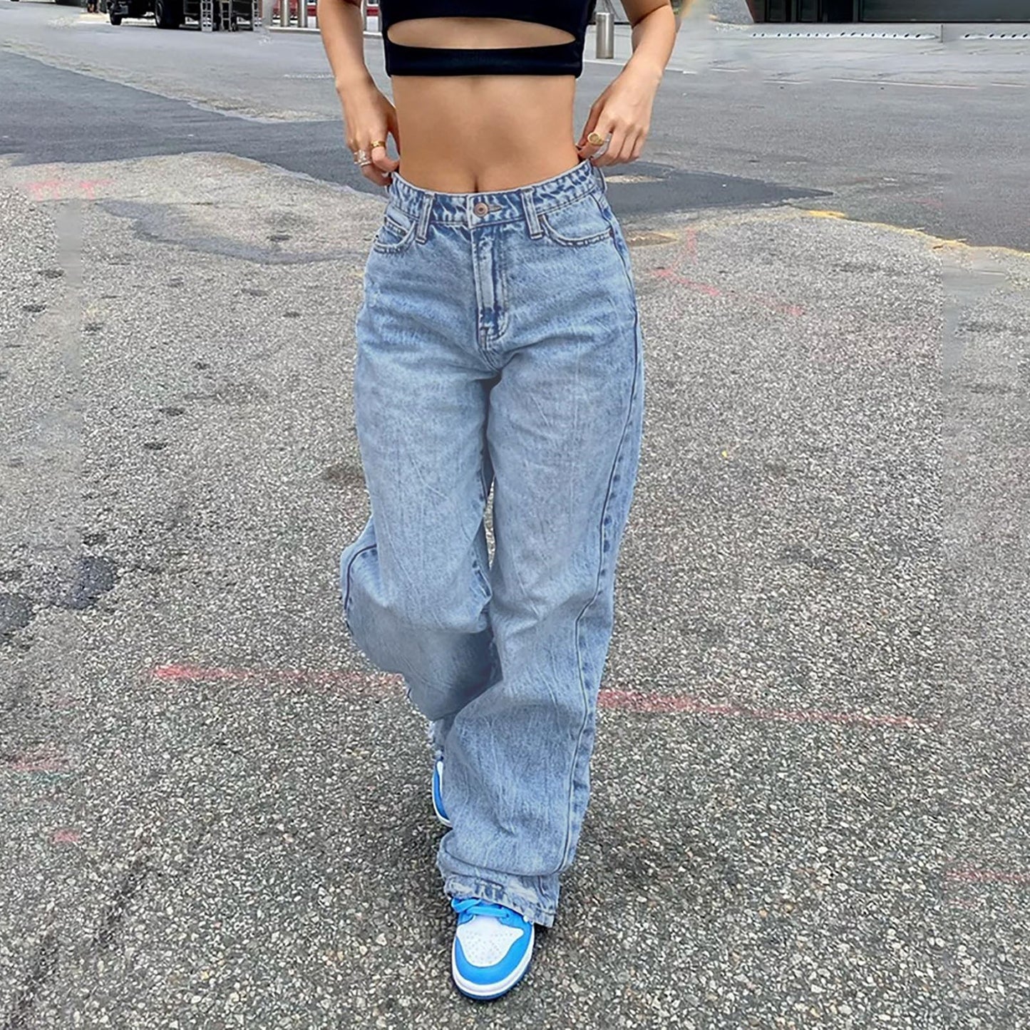 European And American Slim Fashion Jeans