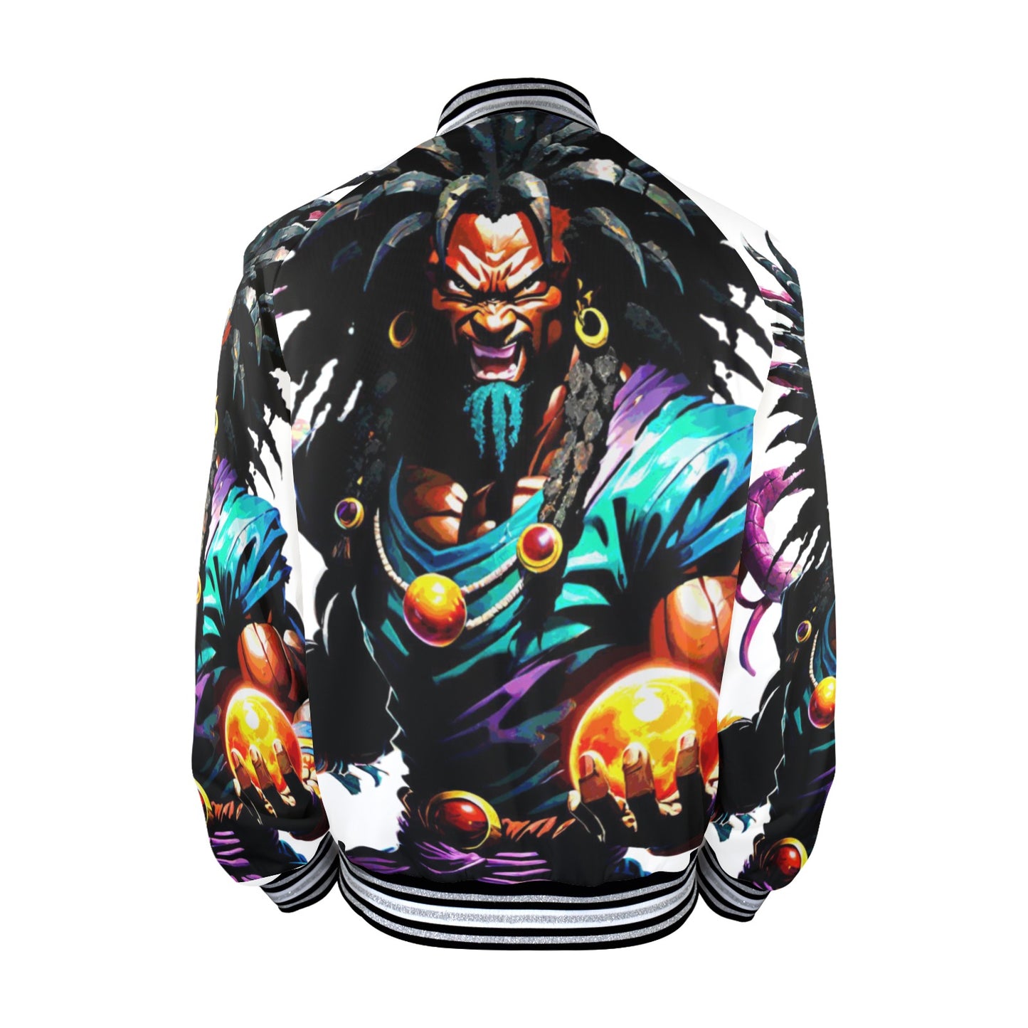 ROYAL DYNASTY ANIME New Men's Striped Trim Bomber Jacket