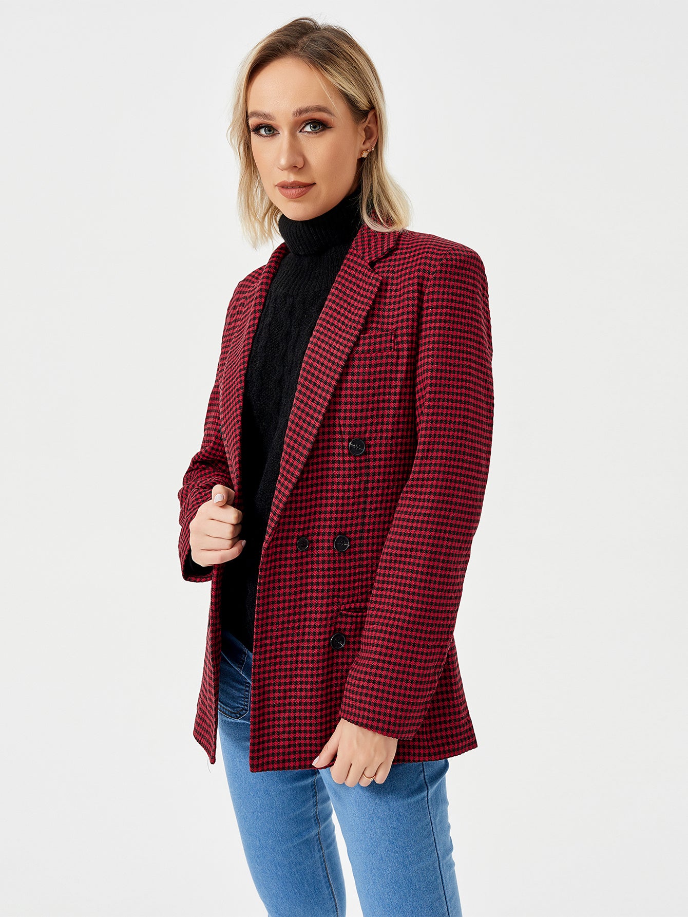 Women's Casual Blazer Jacket Long Sleeve Work 0ffice Blazer Lapel Jacket