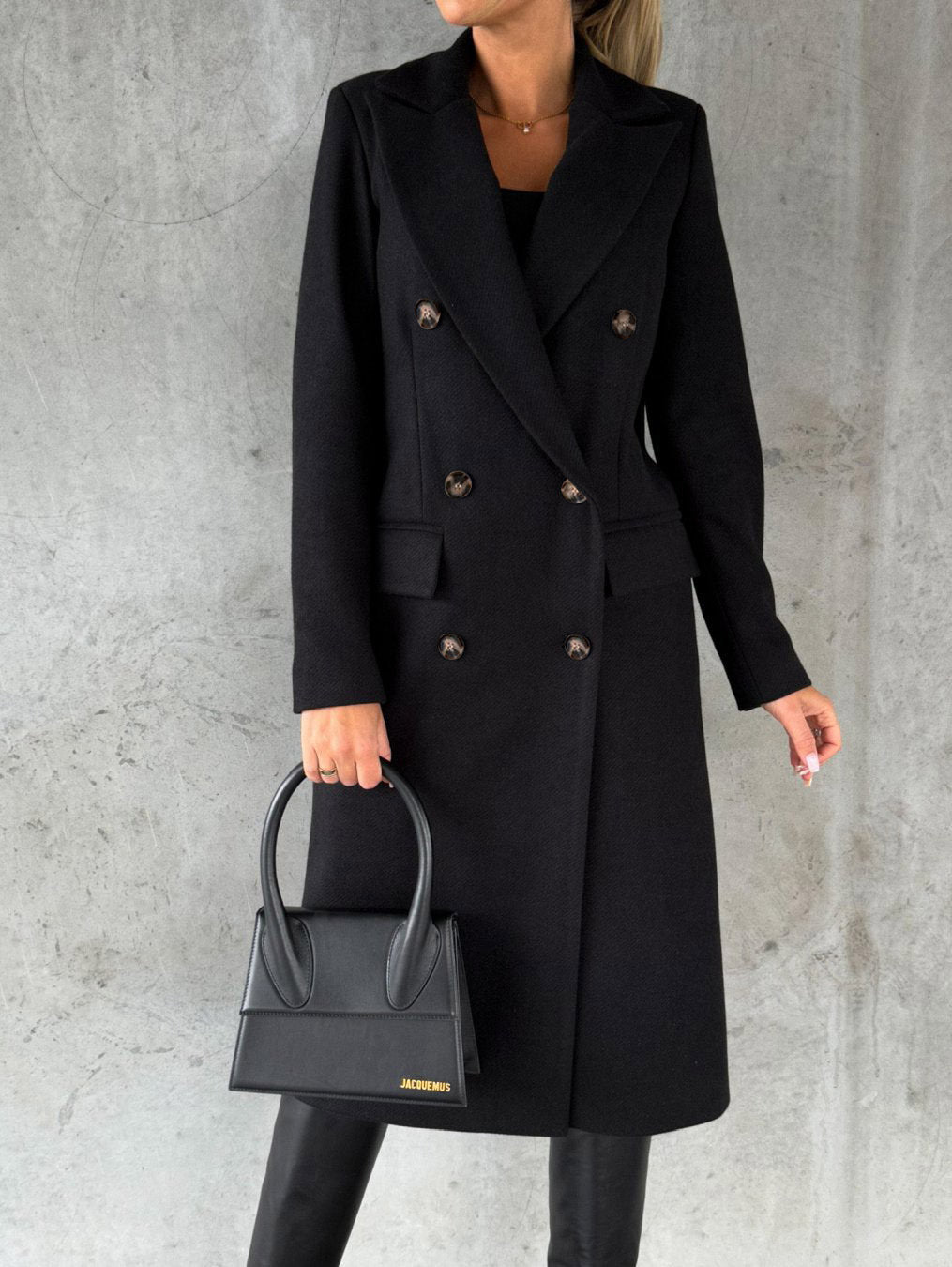 Double breasted women’s lapel Coat