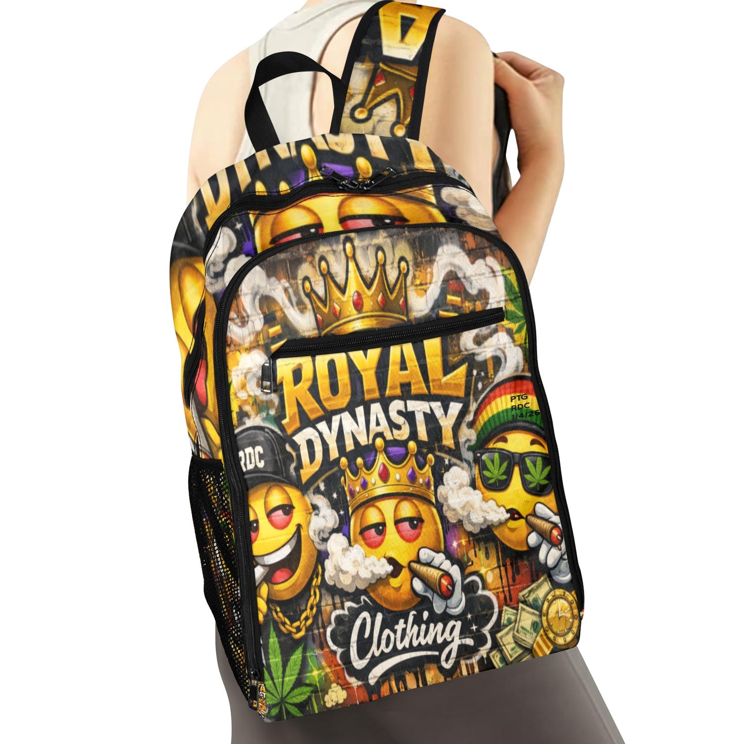 RDC LIT EMOJI RASTA All Over Print Leisure Sports Backpack