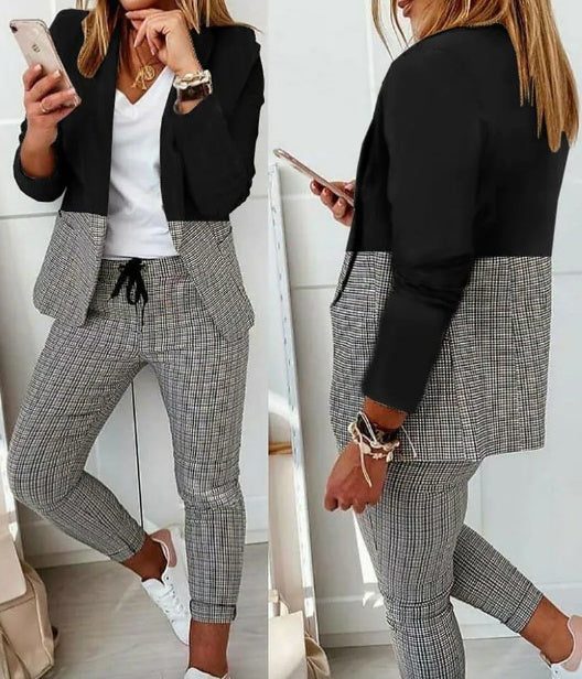 New Casual Fashion Set Small Women's Suit