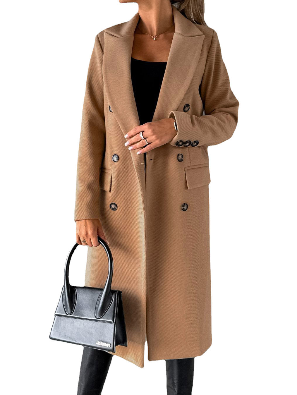 Double breasted women’s lapel Coat