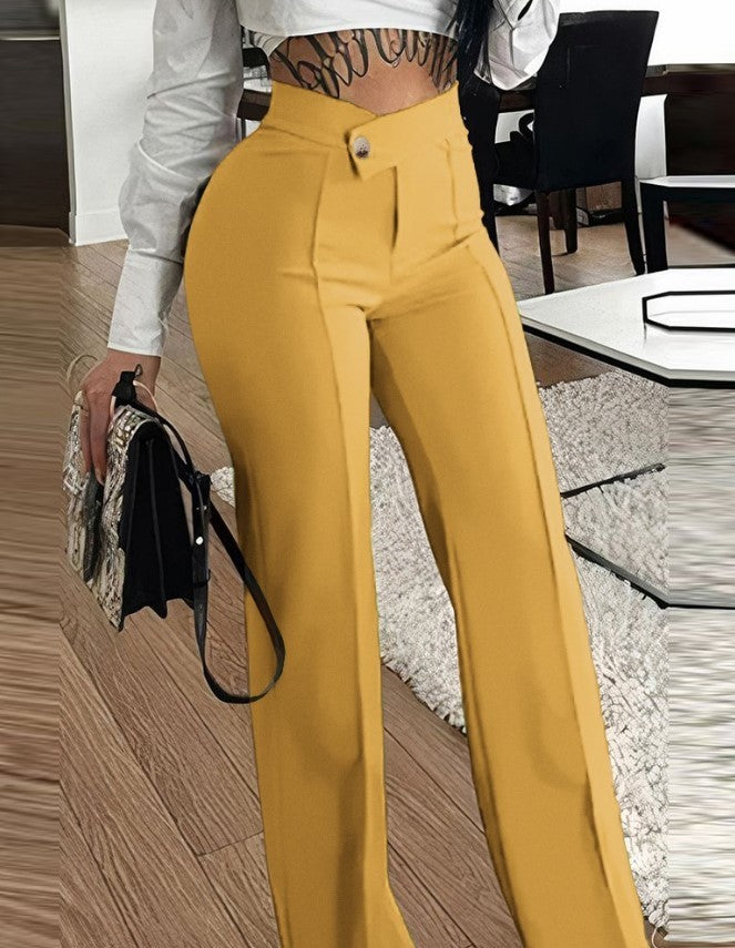 Slim Straight-leg Pants For Womens Clothing