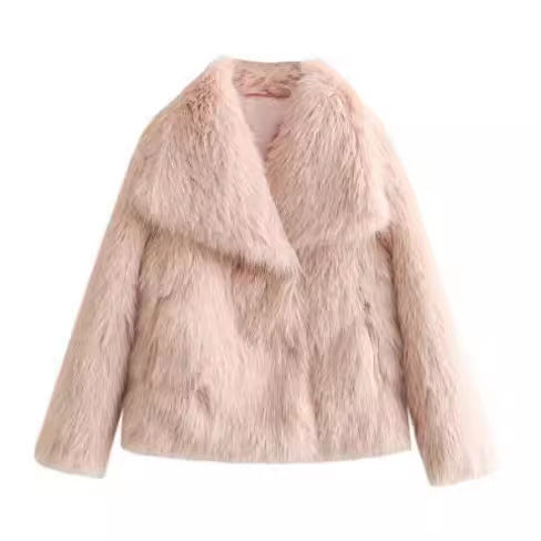 Women's Winter Plush Lapel Coat