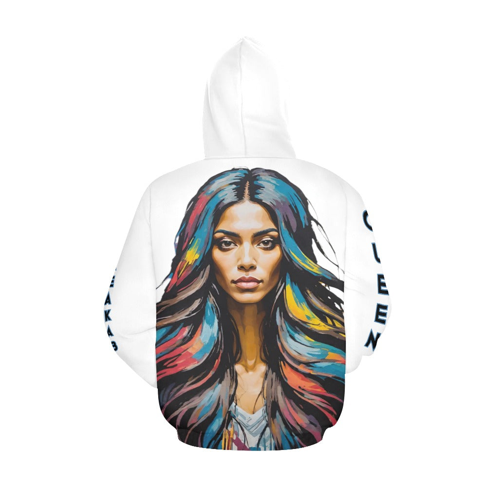 Women's All Over Print Hoodie (Model H13)