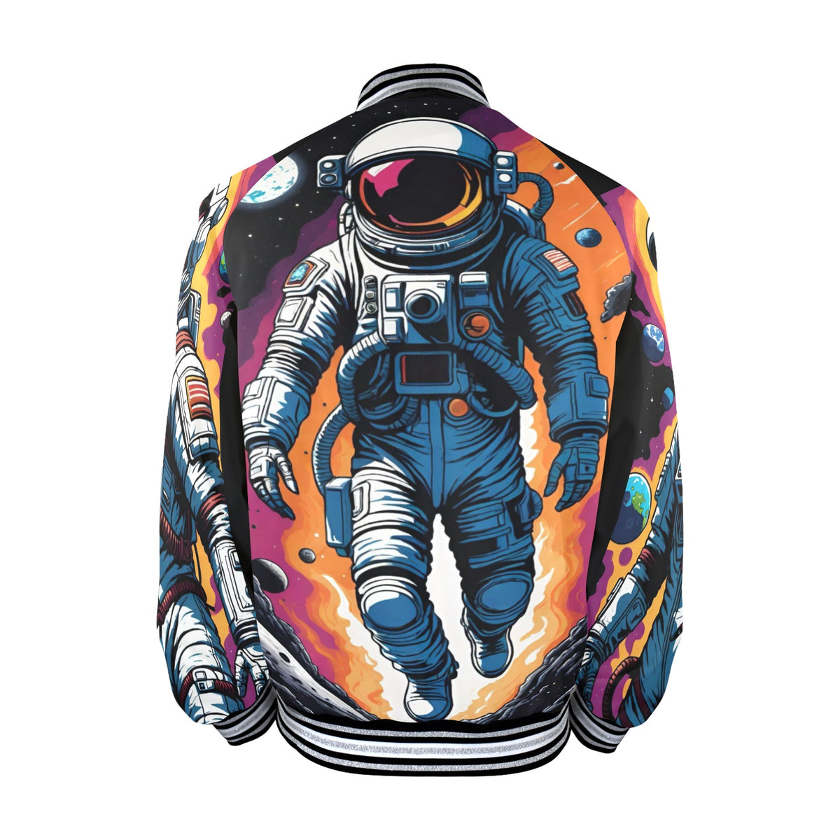 FEARLESS OUTLAW New Men's Striped Trim Bomber Jacket