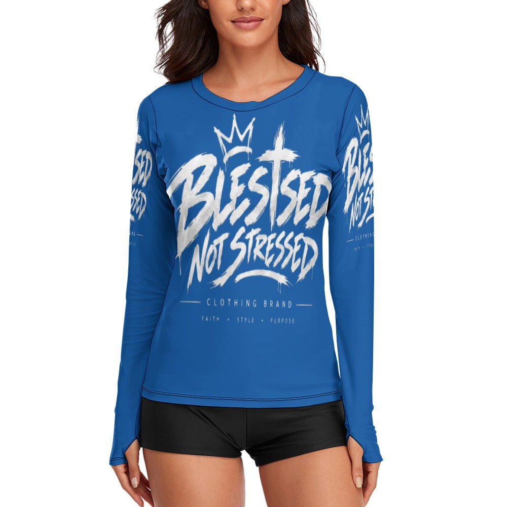 Blessed Not Stressed Women's Lightweight Long Sleeve T-Shirt