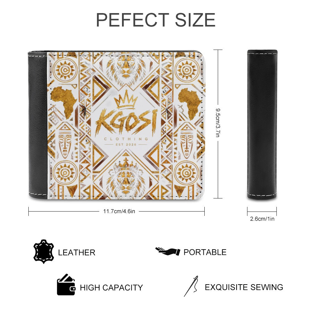 KGOSI PU Leather Wallet with Two-Sided Designs