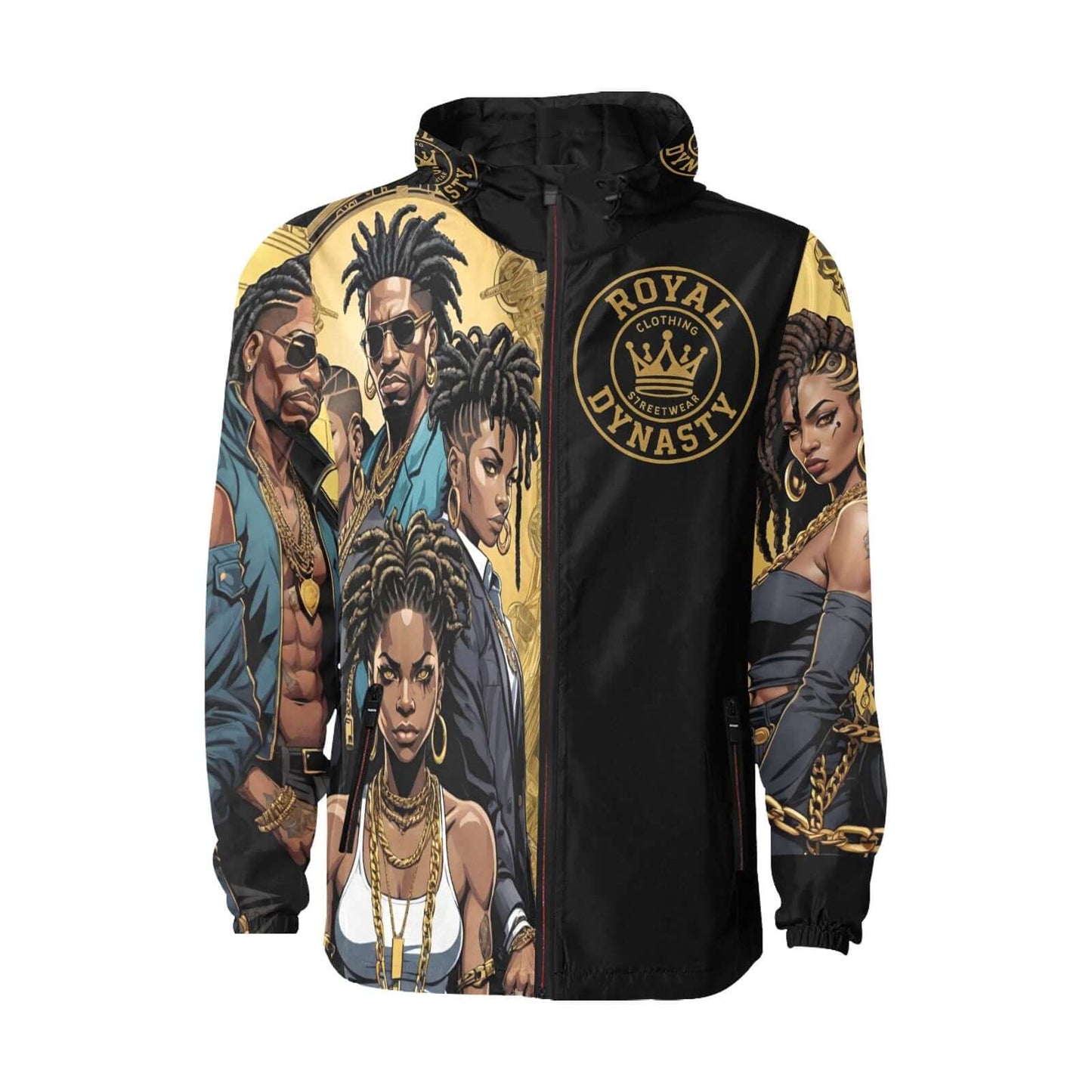 ROYAL DYNASTY 1 Men's All Over Print Quilted Windbreaker(Model H35)