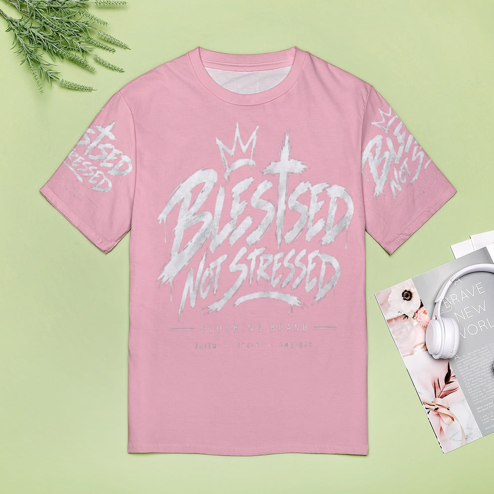 Blessed Not Stressed Women's All-Over Print T-Shirt