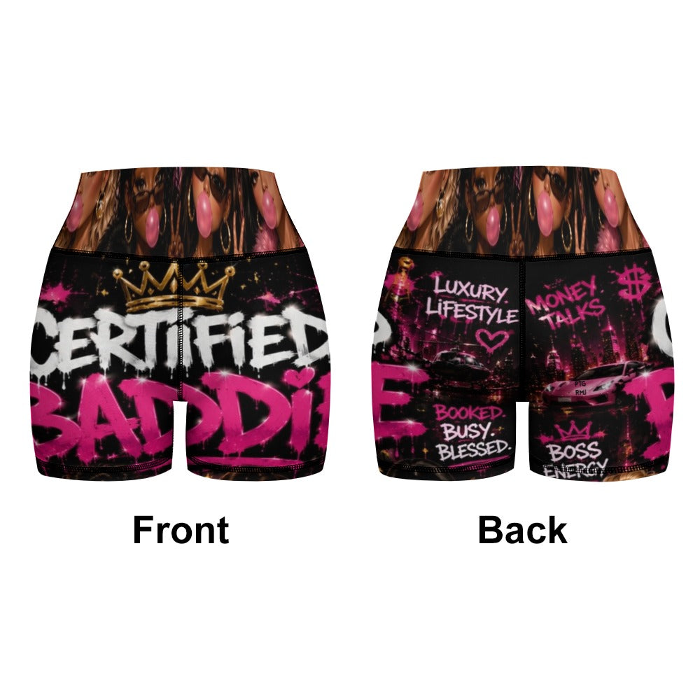 CERTIFIED BADDIE Women's Yoga Set With Shorts – Matching Activewear Set