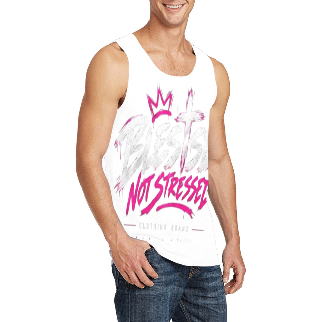 Blessed Not Stressed Men's Relaxed-Fit Graphic Tank Top