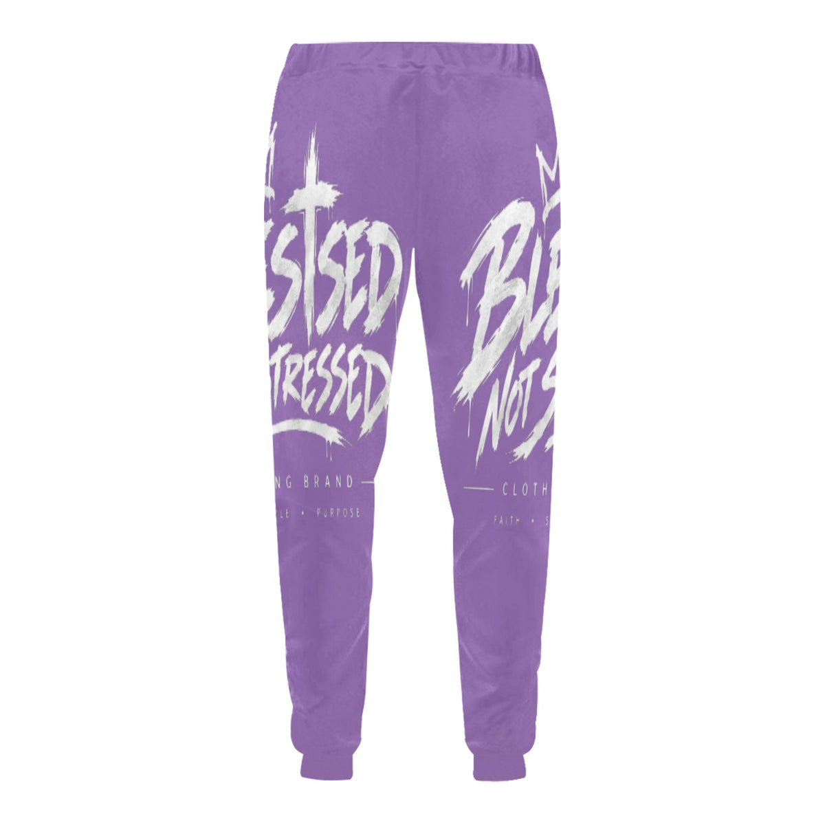 Blessed Not Stressed Relaxed-Fit Drawstring Sweatpants