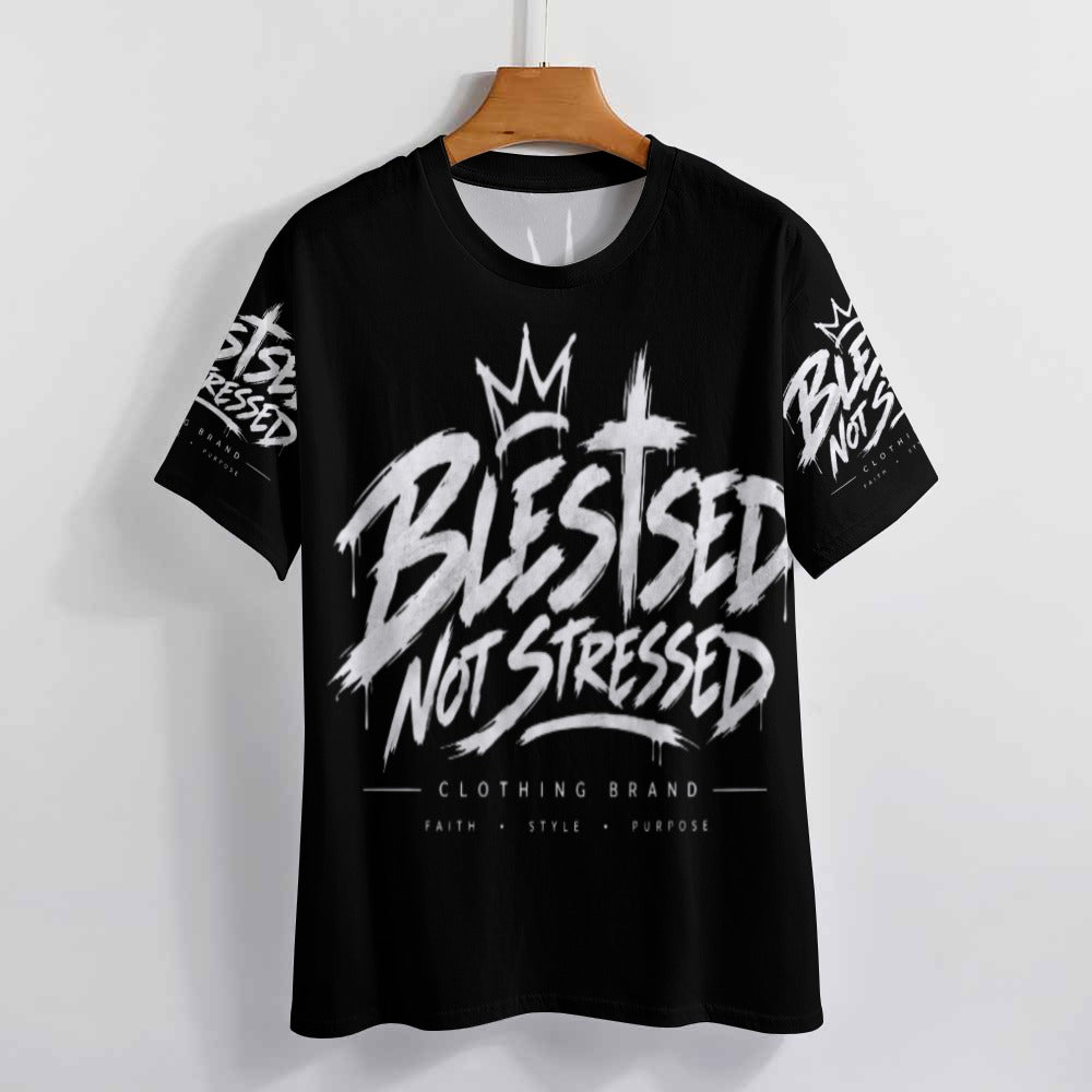 Blessed Not Stressed Women's All-Over Print T-Shirt