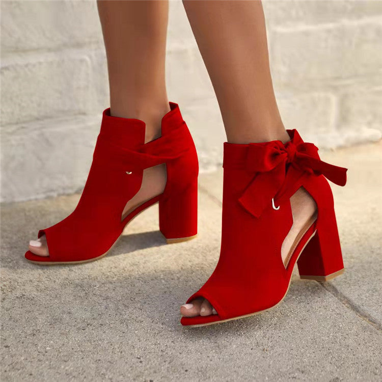 Women's European And American mid boot