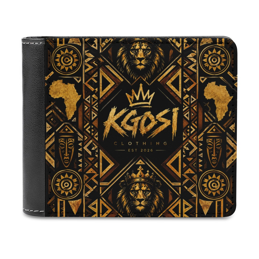 KGOSI PU Leather Wallet with Two-Sided Designs
