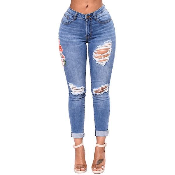 Ripped Jeans For Women Women Jeans Pencil Pants Denim Jeans