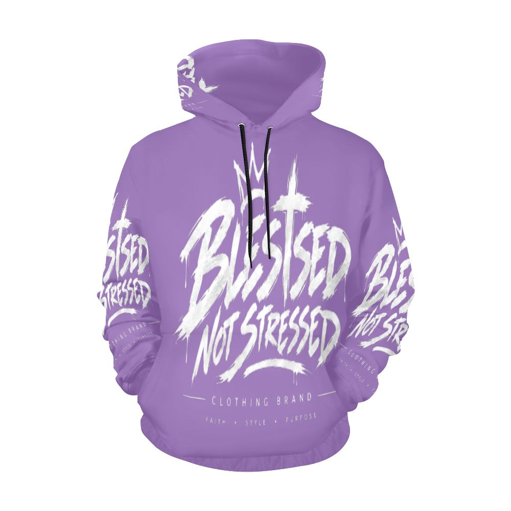 Blessed Not Stressed Women's Graphic Drawstring Hoodie