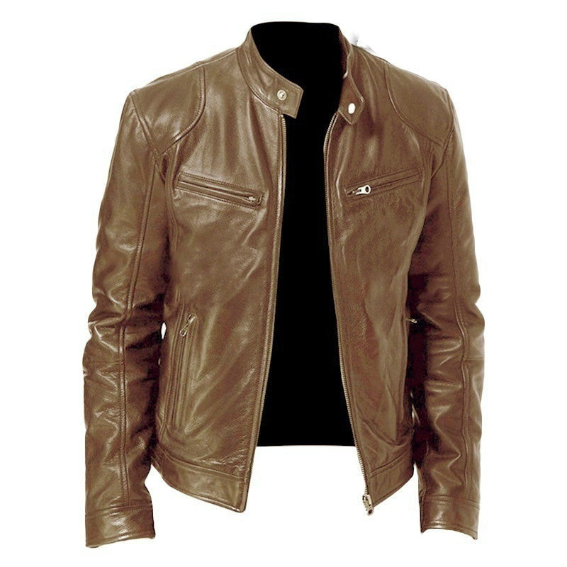Men's Casual  Leather Jacket