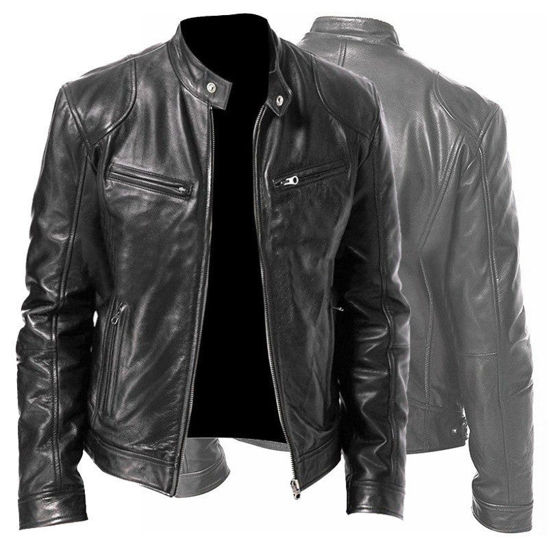 Men's Casual  Leather Jacket