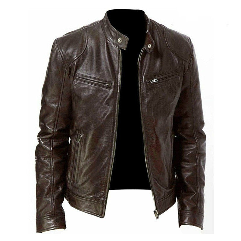 Men's Casual  Leather Jacket