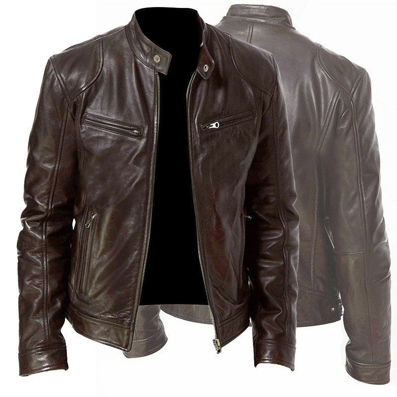 Men's Casual  Leather Jacket