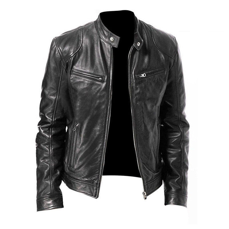 Men's Casual  Leather Jacket