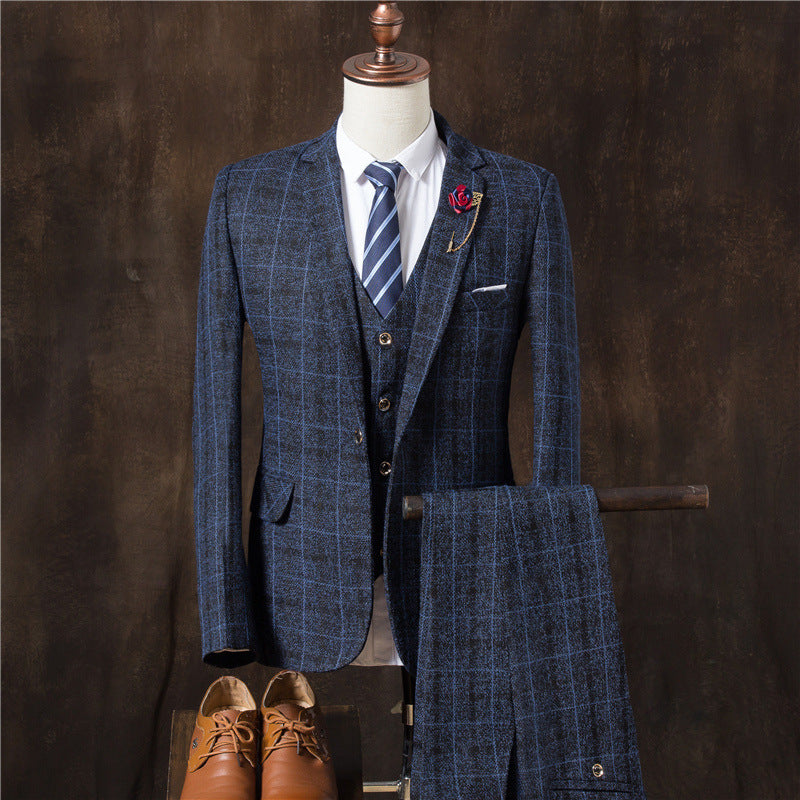 Men's 3-Piece Wedding Suit Set – Groom Tuxedo