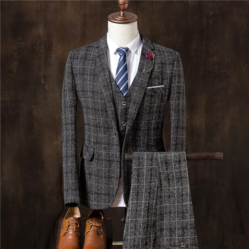 Men's 3-Piece Wedding Suit Set – Groom Tuxedo