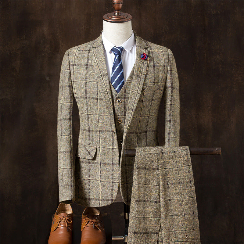 Men's 3-Piece Wedding Suit Set – Groom Tuxedo