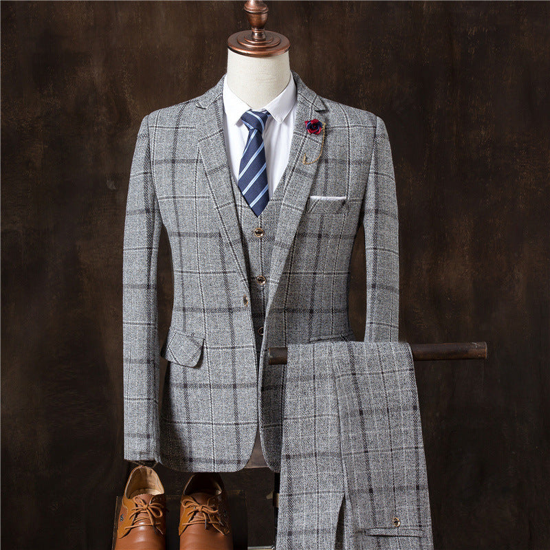 Men's 3-Piece Wedding Suit Set – Groom Tuxedo