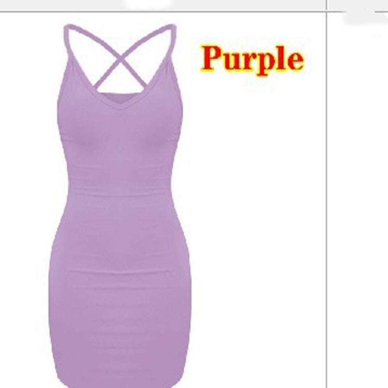 Pure Color Simple Tight-fitting Hip Skirt
