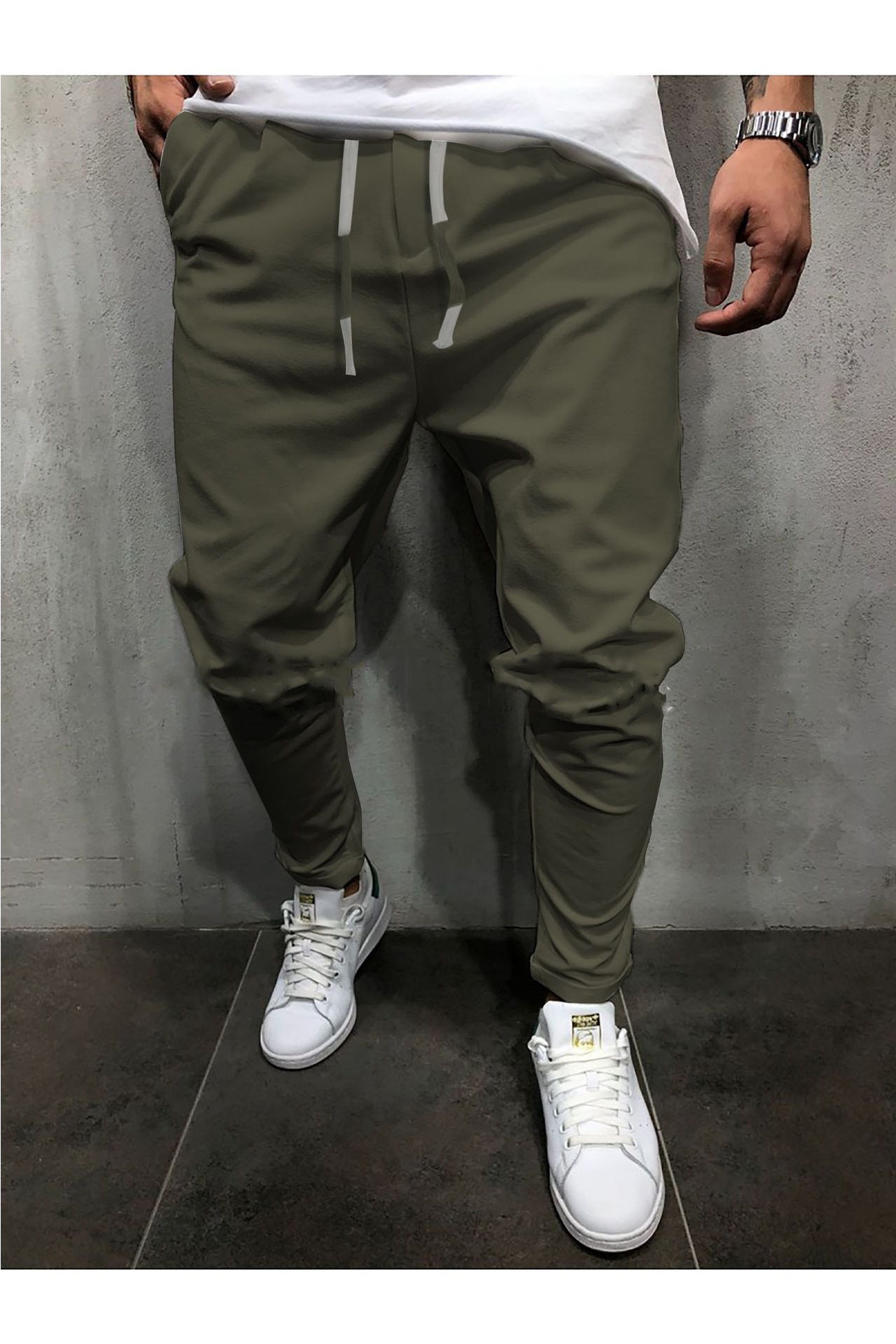 Men's  Pants With Elastic Band