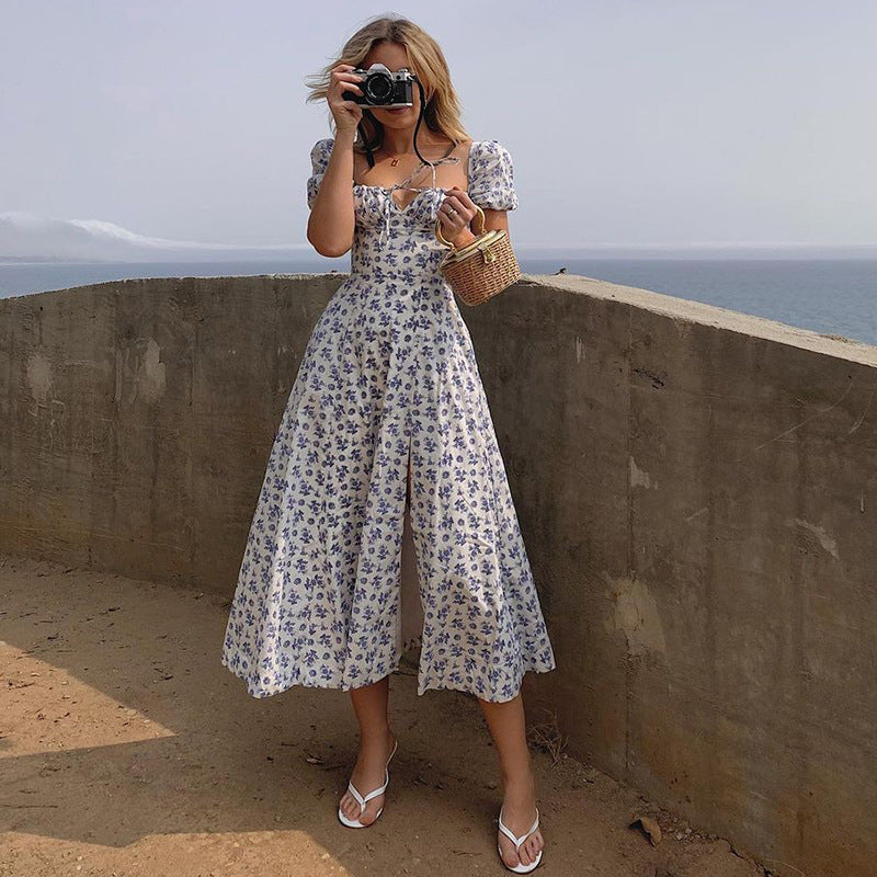 Floral print summer dress