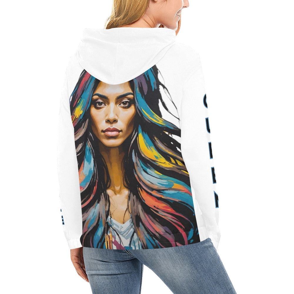 Women's All Over Print Hoodie (Model H13)