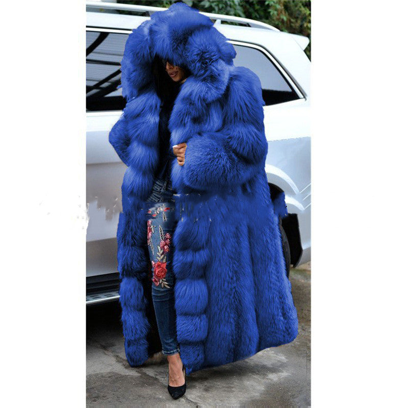 Womens luxurious Faux Fur Coat