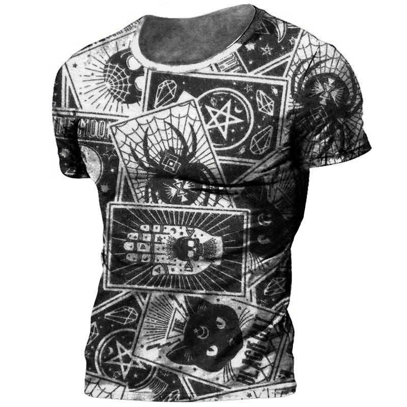 Men's Casual Versatile Skull Print T-shirt